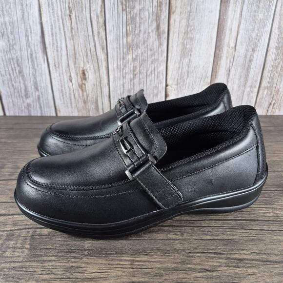 Orthofeet 817 Chelsea Black Leather Orthopedic Loafer Women's Sz 10 Wide - Picture 1 of 10